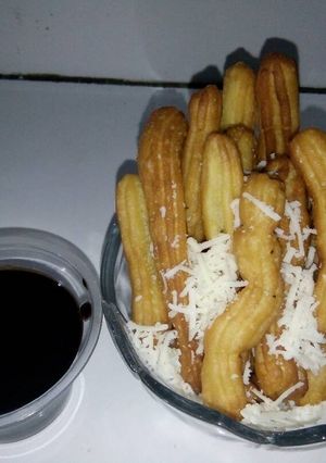 Foto resep Churros keju saus coklat