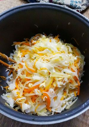 Hình của món Mì gạo rau củ rực rỡ 🥕.