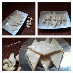 A picture of Kaju Katli.