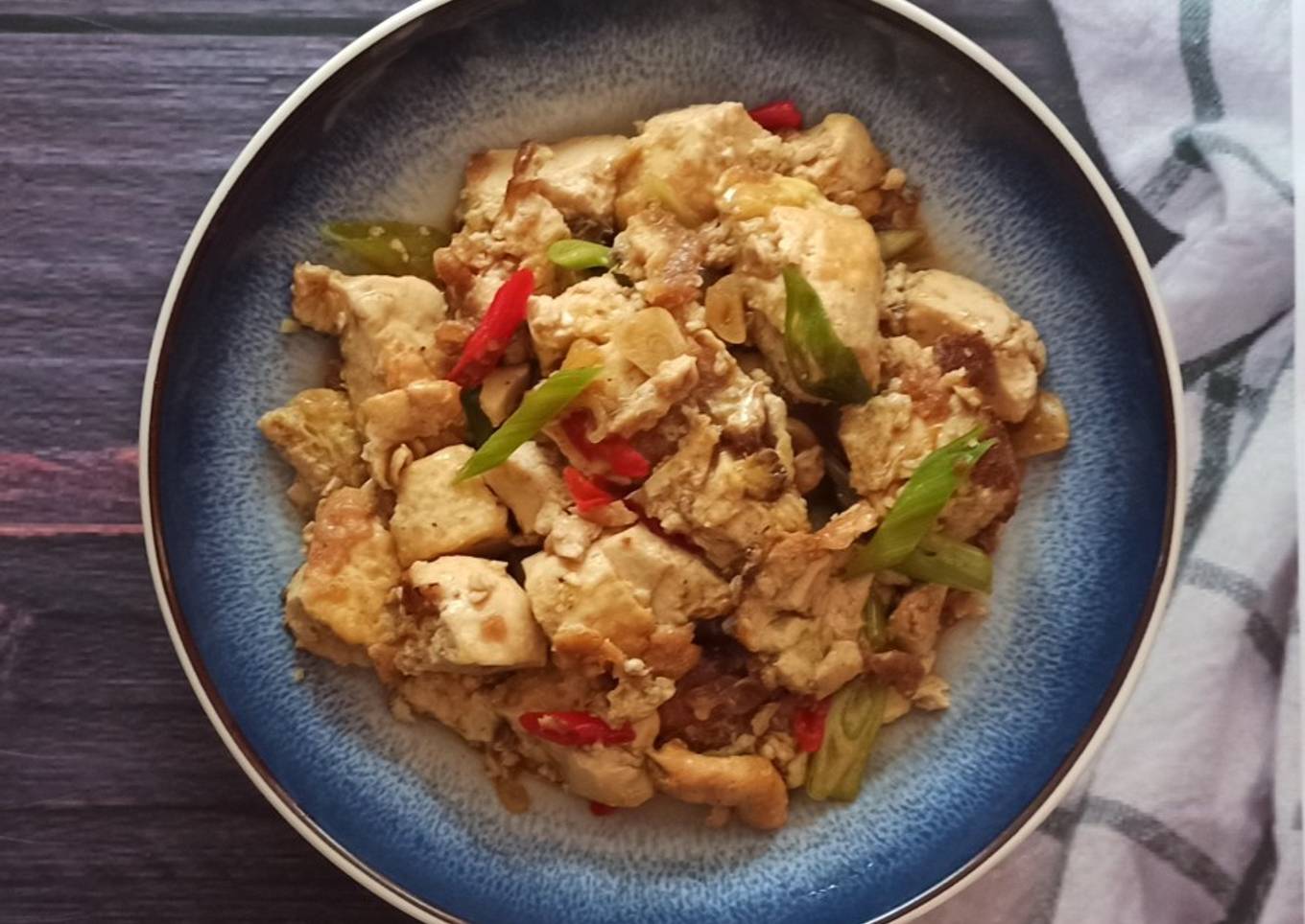 Tahu Telor Saus Tiram
