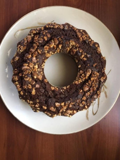 Una foto de Brownie de plátano y cacao sin azúcar
