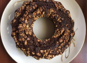 Una foto de Brownie de plátano y cacao sin azúcar