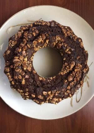 Una foto de Brownie de plátano y cacao sin azúcar
