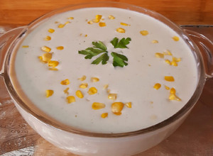صورة لوصفة شوربة الذرة 🌽 بالكريمة