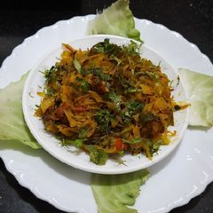 A picture of Cabbage 🥬 bhaji.