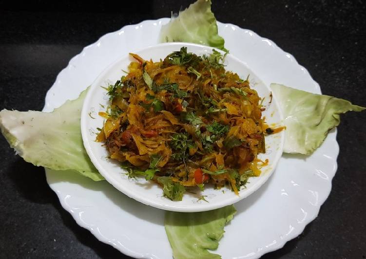 Easiest Way to Make Favorite Cabbage 🥬 bhaji