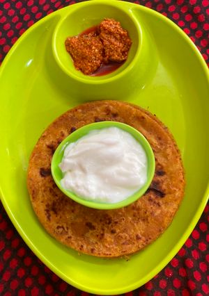 लाल भोपळ्याचे पराठे (Lal Bhoplyache Parathe Recipe In Marathi) रेसिपी चे मुख्य फोटो 