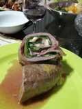 Roll de ternera y acelgas