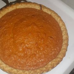 A picture of Chef Warren's Southern Sweet Potato Pie.
