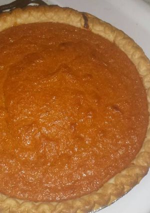 A picture of Chef Warren's Southern Sweet Potato Pie.
