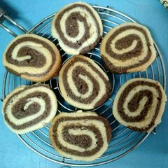 A picture of Chocolate Pinwheel Cookies.