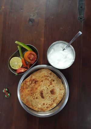 A picture of Hing zeera, masala mix parantha.