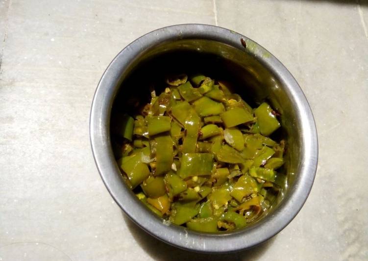 Steps to Prepare Super Quick Homemade Mirchi ki Sabji