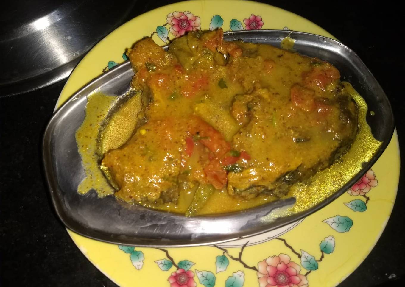 Rohu fish in sarso masala