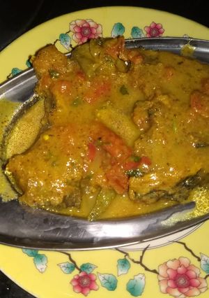A picture of Rohu fish in sarso masala.