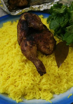 صورة لوصفة رز بالليمون والدجاج المشوي