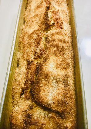 Una foto de BUDÍN DE 🍎MANZANAS🍎 Y 🥥COCO🥥 🍎🥥🍎 😋👏🤩XXL