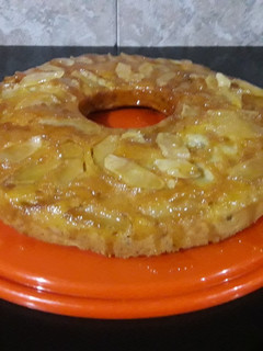 Una foto de Tarta invertida de manzana