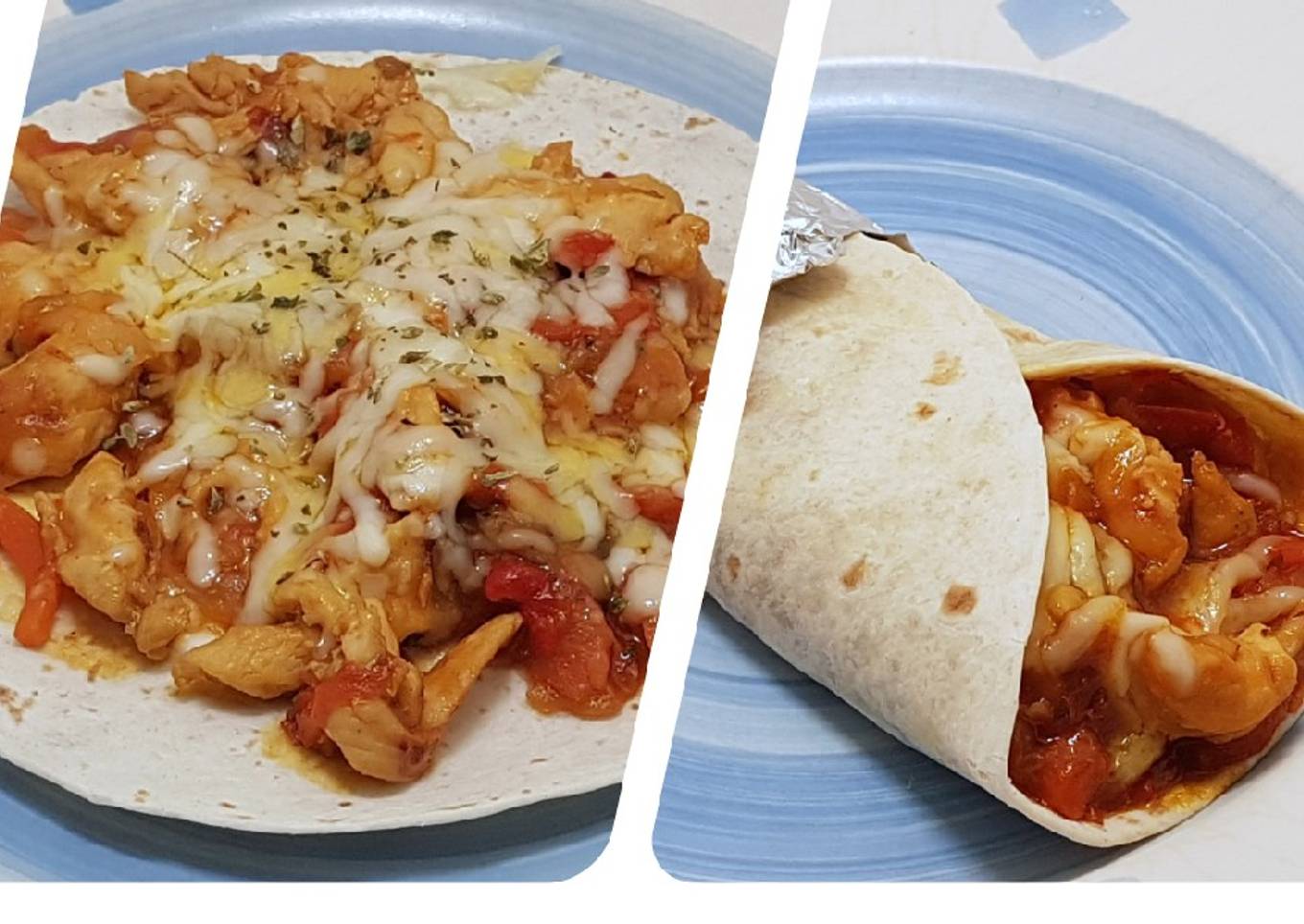 Fajitas de Pollo "Pizza Style"