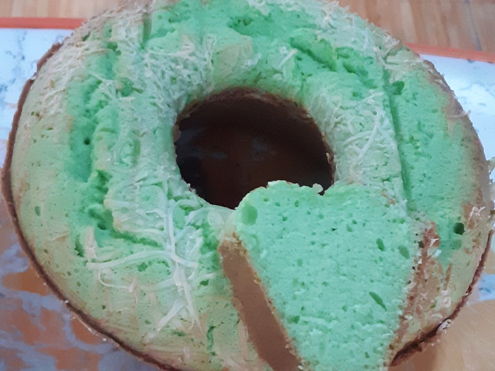 Resep Bolu (putih telur) pandan keju Anti Gagal