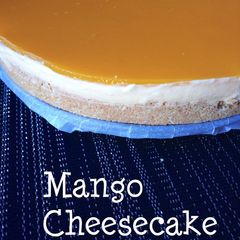Mango cheesecake | A no bake & eggless recipe A picture of Mango cheesecake | A no bake & eggless recipe.
