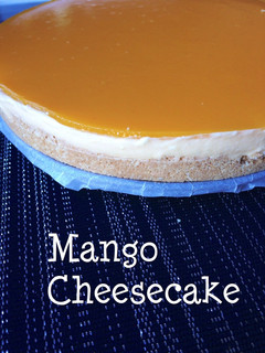A picture of Mango cheesecake | A no bake & eggless recipe.