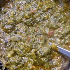 A picture of Sarson bhaji curry.