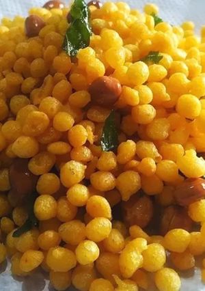 A picture of Namkeen/spicy boondi.