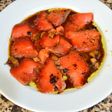Salmón marinado en cítricos y wasabi