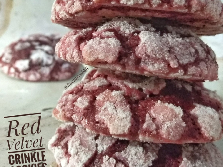 Resep (2.13) Red Velvet Crinkle Cookies, Menggugah Selera