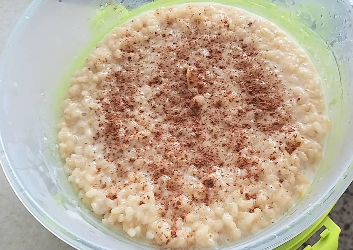 Arroz con leche (arroz integral, sin azúcar)