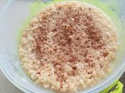 Una foto de arroz con leche integral