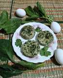 Steamed Egg Spinach Muffins
