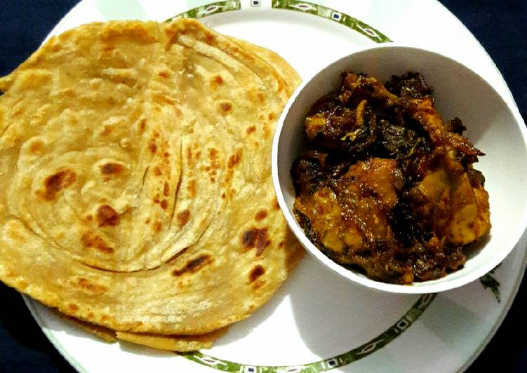 Bhuna Chicken with Lachha Paratha