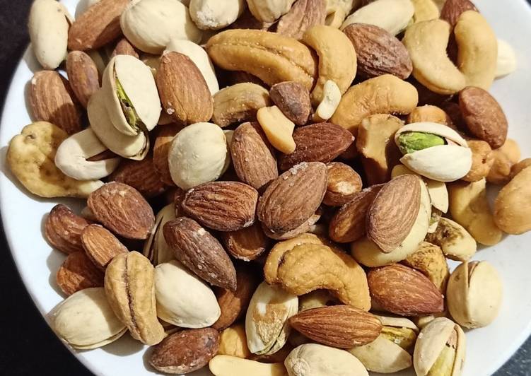 Recipe of Ultimate Roasted and Salted Dry fruits Cooking Basics for Newbies