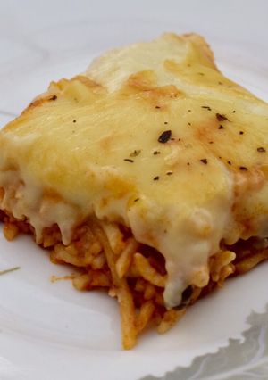 Foto resep Cheesy Baked Spaghetti