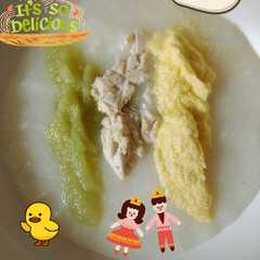 รูปของ MPASI 6m+: Bubur Nasi,Labu Siam,Tahu,Kuning Telur