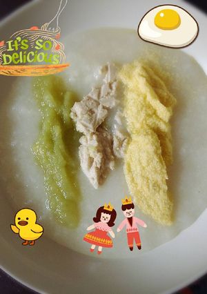 Foto resep MPASI 6m+: Bubur Nasi,Labu Siam,Tahu,Kuning Telur