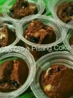 Foto resep Cup Cake Kukus Pisang Coklat (no mixer)