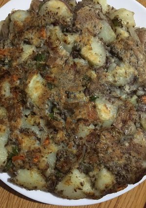 Una foto de 🌱Tortilla de papas VEGANA