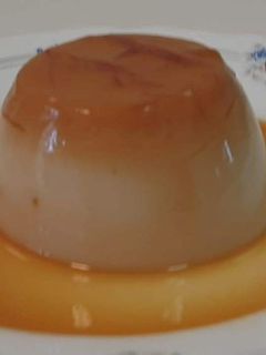 Una foto de Flan Vegano