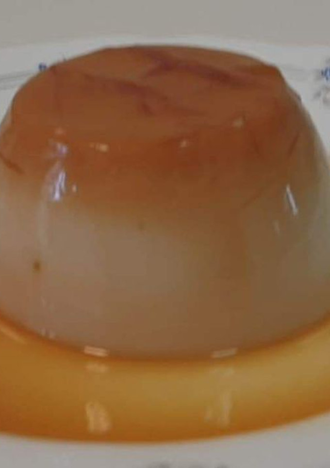 Una foto de Flan Vegano