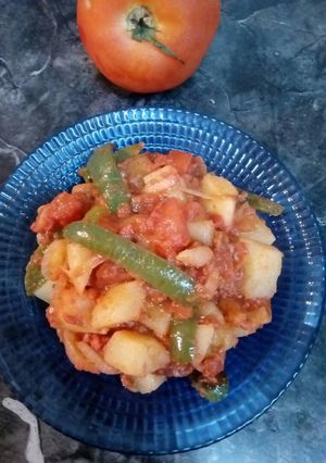 Una foto de Papas con chorizo y rajas