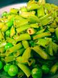 Long Beans and green peas,sabzi with minimal ingredients