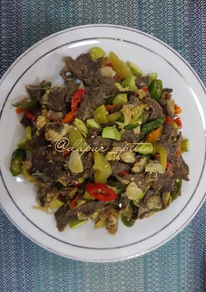 Foto resep Paru Oseng Pete Pedas