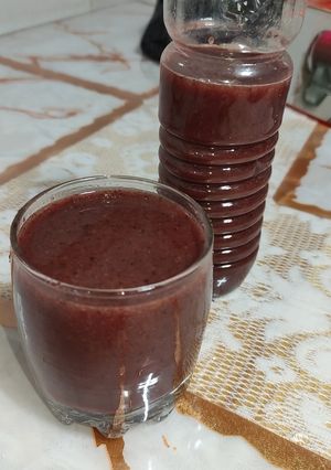 صورة لوصفة عصير الزبيب الاسود و كركديه