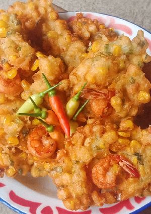 Foto resep Bakwan jagung dengan udang