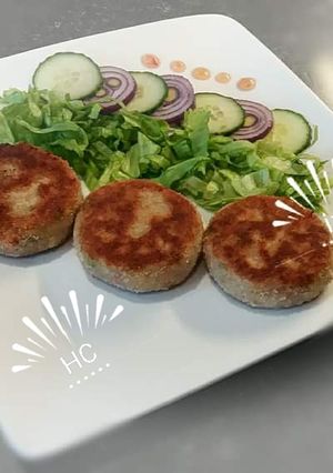 A picture of 🍔🍟Old Fashioned Mushroom & Courgette Burger 🍟🍔.