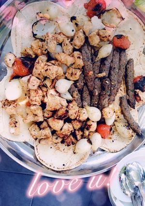 صورة لوصفة كباب وشيش مشوي
