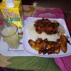 A picture of Rice and vegetable stew.
